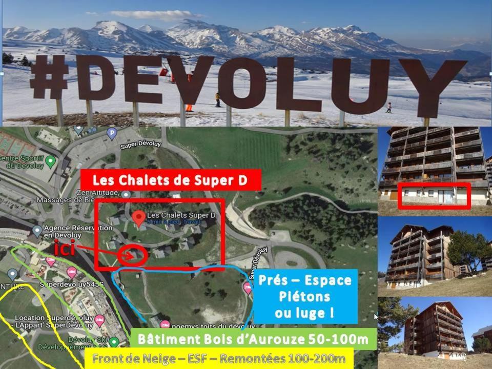 Appartement 8-10 Personnes Superdevoluy Hautes Alpes Rez De Chaussee Vue Panoramique 3 Chambres Ле-Деволюи Экстерьер фото