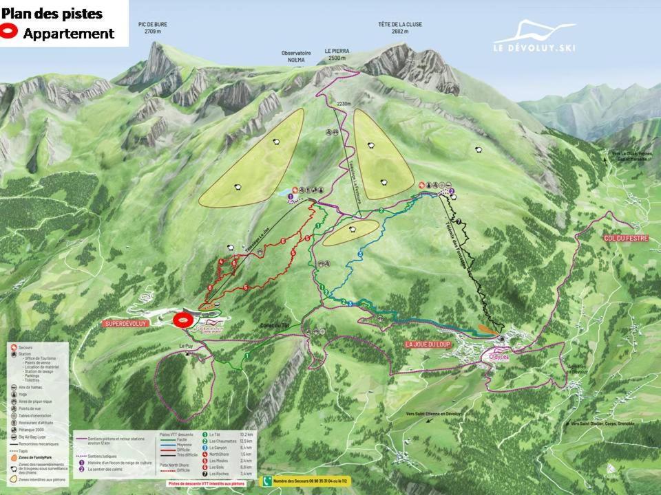 Appartement 8-10 Personnes Superdevoluy Hautes Alpes Rez De Chaussee Vue Panoramique 3 Chambres Ле-Деволюи Экстерьер фото